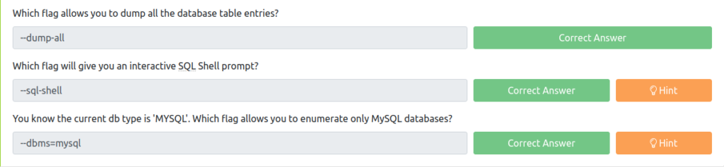 Tryhackme - SQLMAP Task 2 - Sqlmap Commands