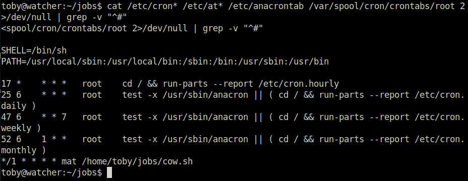 Tryhackme - Watcher crontab