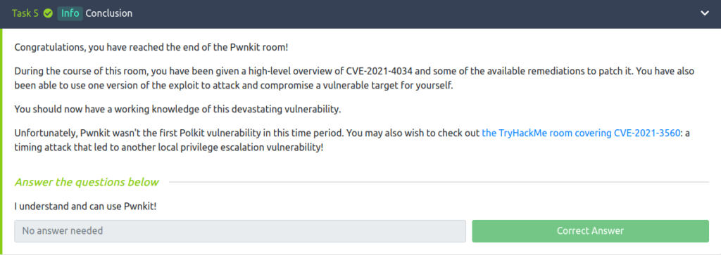 Task 5 - [Info] Conclusion