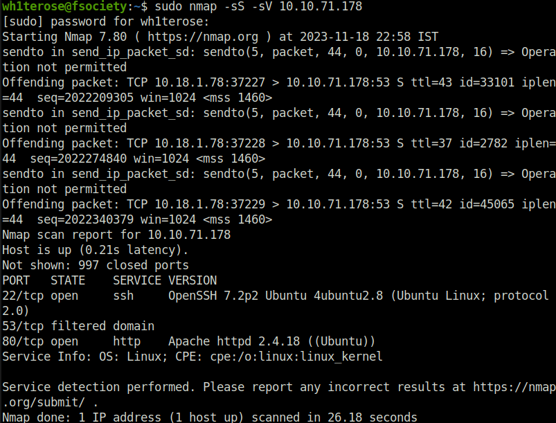 Tryhackme - Smag Grotto nmap scan