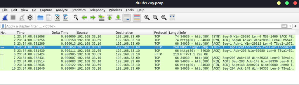 Tryhackme - Smag Grotto Wireshark