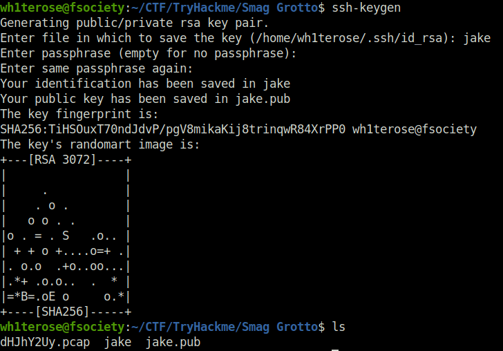 Tryhackme - Smag Grotto ssh-keygen
