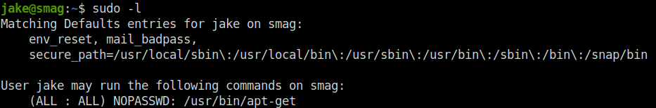 Tryhackme - Smag Grotto sudo -l