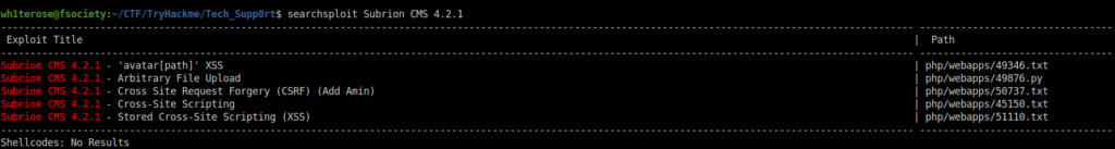 Tryhackme - Tech_Supp0rt: 1 searchsploit exploit search