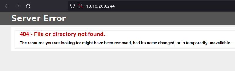 Tryhackme - Blueprint 404 Server error