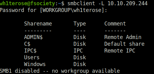 Tryhackme - Blueprint smbclient
