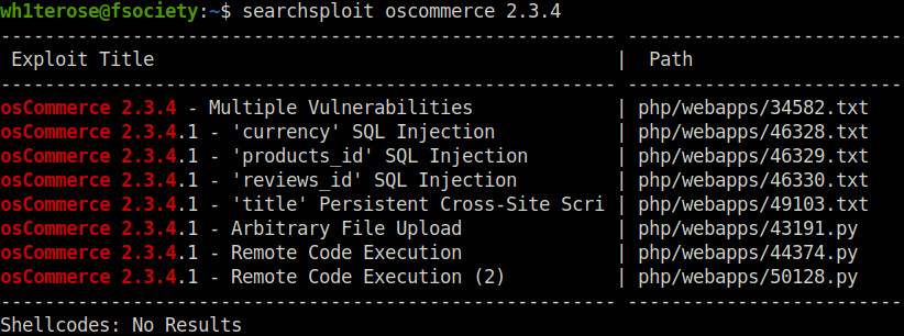Tryhackme - Blueprint searchsploit oscommerce 2.3.4