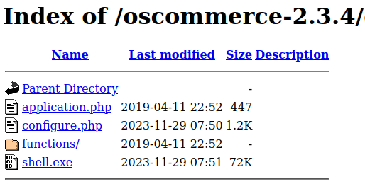 Tryhackme - Blueprint Index of oscommerce 2.3.4
