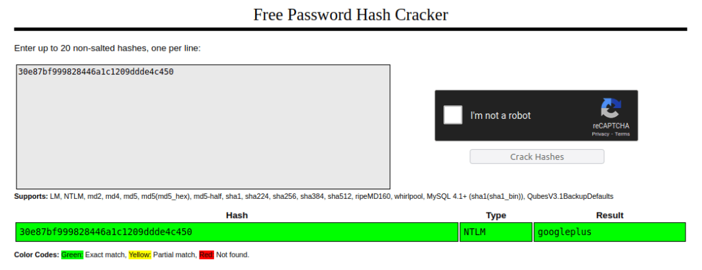 Tryhackme - Blueprint Crackstation cracking