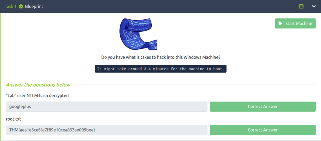 Tryhackme - Blueprint Task 1 - Blueprint