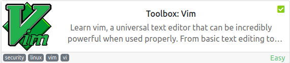 Tryhackme - Toolbox: Vim Toolbox: Vim