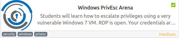 Tryhackme - Windows PrivEsc Arena Windows PrivEsc Arena