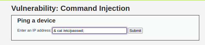 DVWA - Command Injection (Low/Med/High) With PHPIDS enabled