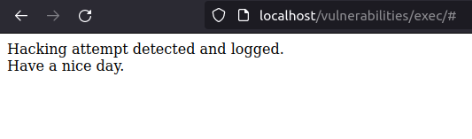DVWA - Command Injection (Low/Med/High) PHPIDS flagged