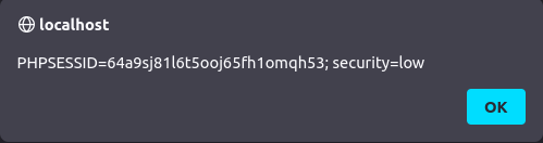 DVWA - DOM Based Cross Site Scripting (Low/Med/High) pop up alert with cookie