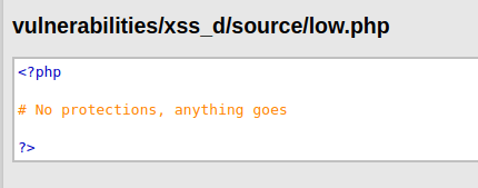 DVWA - DOM Based Cross Site Scripting (Low/Med/High) low.php
