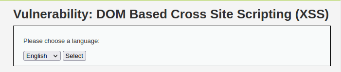DVWA - DOM Based Cross Site Scripting (Low/Med/High) DOM based XSS