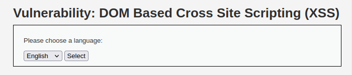 DVWA - DOM Based Cross Site Scripting (Low/Med/High) Dom based XSS