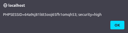 DVWA - DOM Based Cross Site Scripting (Low/Med/High) Pop alert with cookie