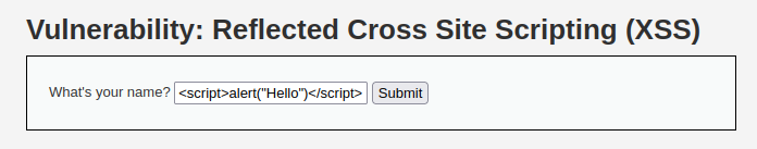 DVWA - Reflected Cross Site Scripting (Low/Med/High) Reflected XSS