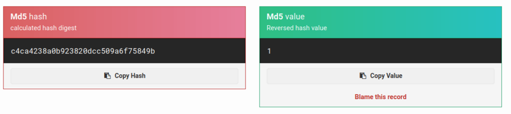 Tryhackme - Corridor decrypting MD5 hash