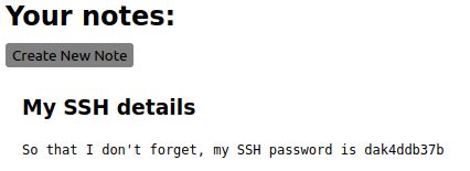 Tryhackme - hackerNote My SSH details