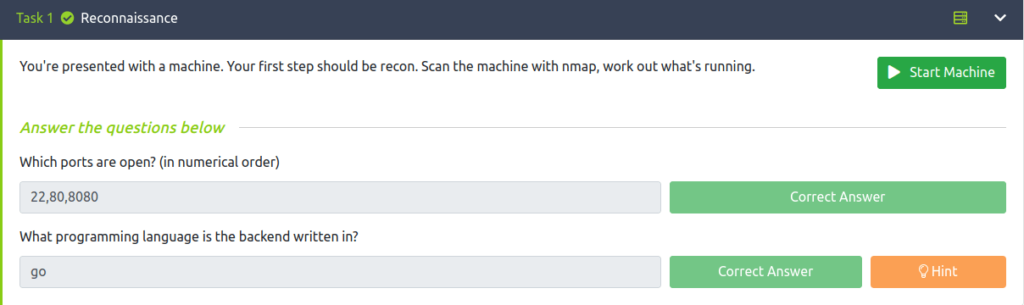Tryhackme - hackerNote Task 1 - Reconnaissance