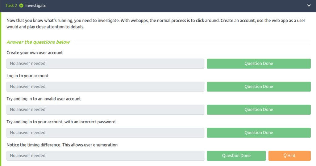 Tryhackme - hackerNote Task 2 - Investigate
