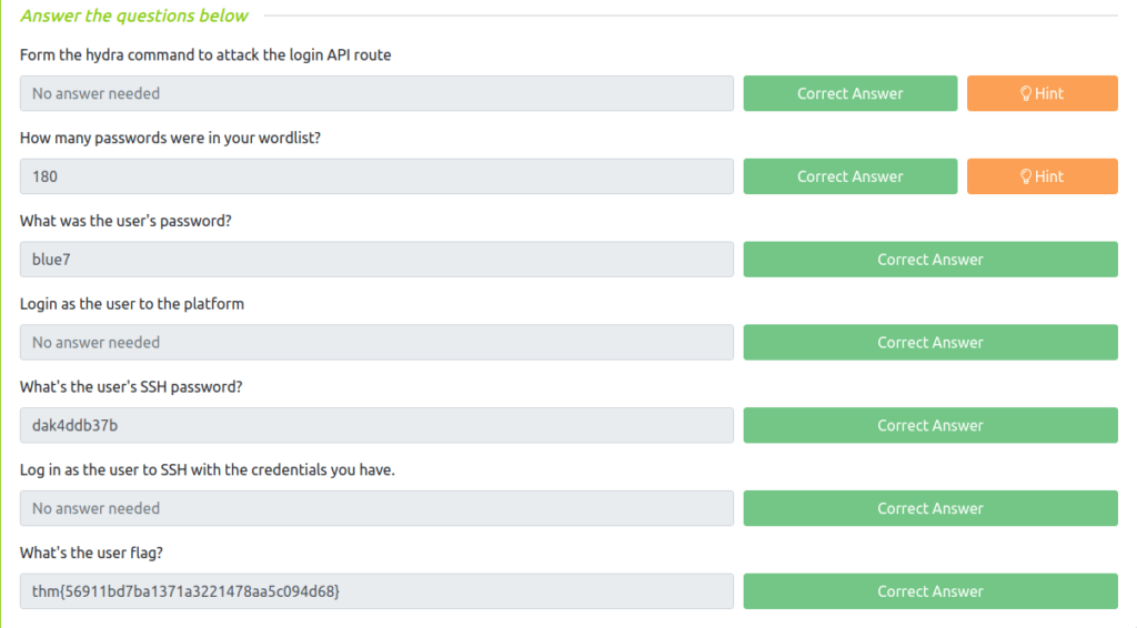 Tryhackme - hackerNote Task 4 - Attack Passwords