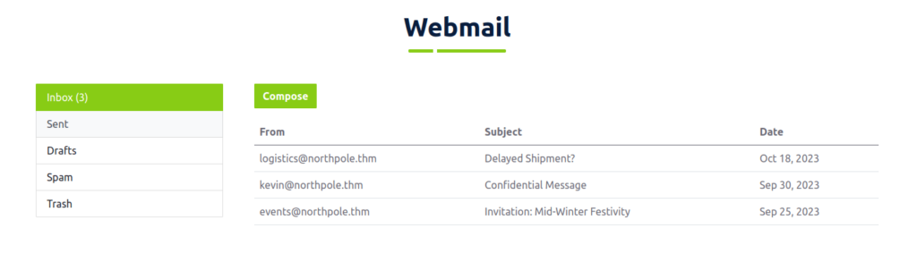 Tryhackme - Advent of Cyber 2023 Webmail