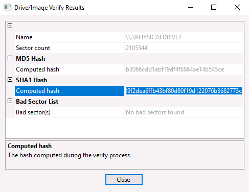 Tryhackme - Advent of Cyber 2023 Disk/Image Verify Results