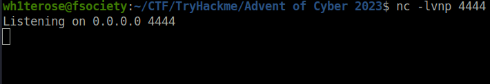 Tryhackme - Advent of Cyber 2023 netcat listener