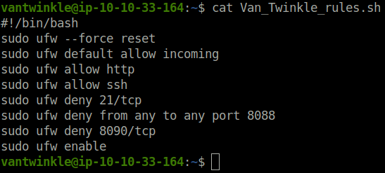 Tryhackme - Advent of Cyber 2023 cat nano Van_Twinkle_rules.sh