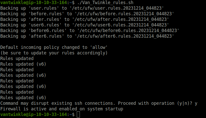 Tryhackme - Advent of Cyber 2023 Van_Twinkle_rules.sh