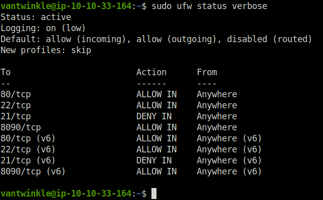 Tryhackme - Advent of Cyber 2023 ufw status