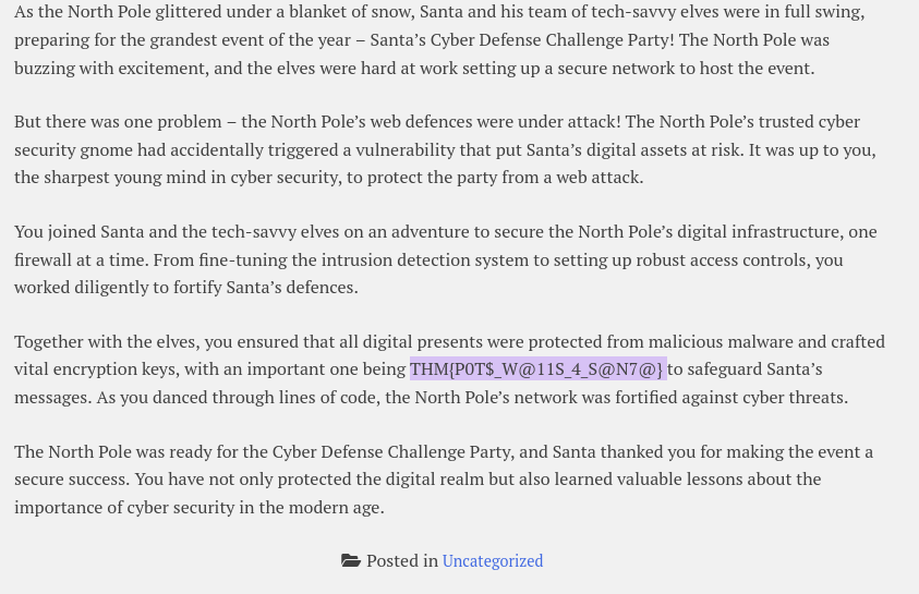 Tryhackme - Advent of Cyber 2023 Flag