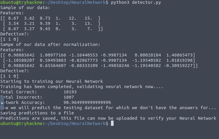 Tryhackme - Advent of Cyber 2023 python3 detector.py