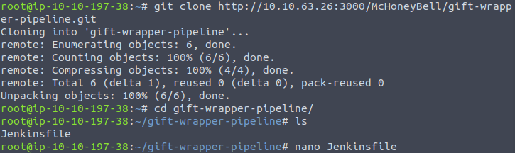 Tryhackme - Advent of Cyber 2023 nano Jenkinsfile