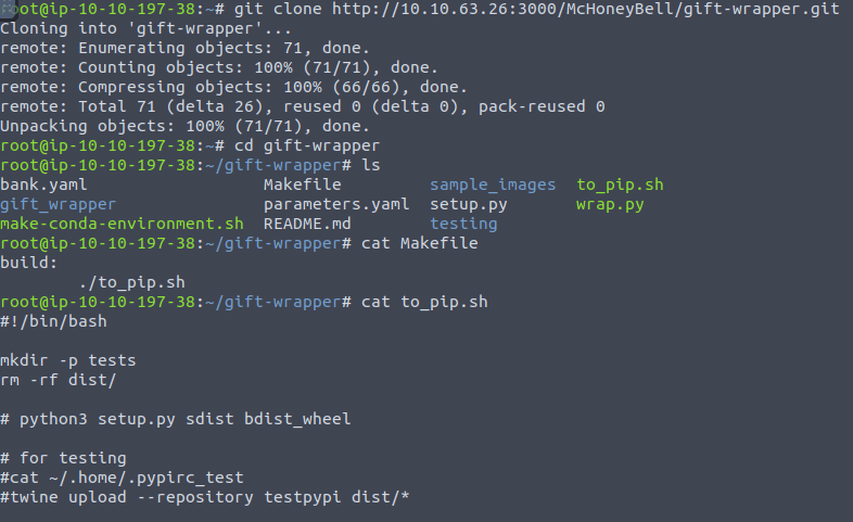 Tryhackme - Advent of Cyber 2023 gift-wrapper.git